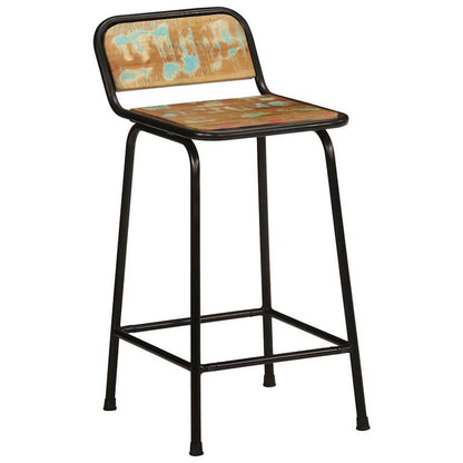 Bar stool 2pcs 46x35.5x80cm old wood solid wood,  Dining Room Furniture, Contemporary Seating, Square Stool, Sturdy Craftsmanship, Counter Height Stool, Seating Furniture, Restaurant Owners