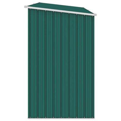 Tuinschuur Brandhoutopslag – Houtopslag Tuinhuis Schuur Houtberging – Groen – Gegalvaniseerd Staal – 245x98x159 cm – Weerbestendig & Ventilatie