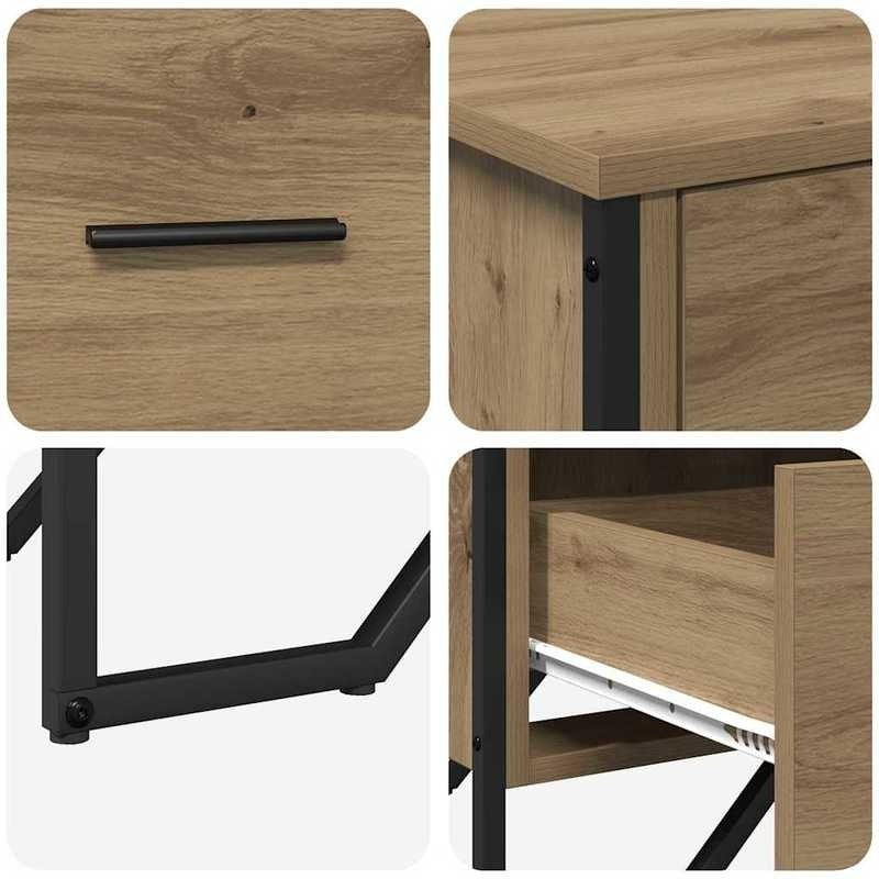 Oak Chest of Drawers - Modern 6-Drawer Heavy-Duty Storage Cabinet with Lockable Doors-Like Drawers, Oak Wood ( Assembly Required), -Standing Organizer for Bedroom, Living Room, Office - Sturdy Modern Furniture, Storage Cabine