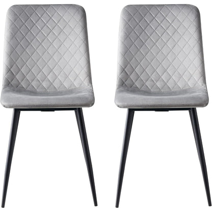 Eetkamerstoel – Stoel – Design Stoel – Velours Stoel – Lexi Stoel – Set Van 4 – Met Metalen Poten – Ergonomisch Comfort