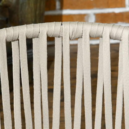 Patio Stoelenset – Tuinstoelen – Balkonstoelen – Terrasstoelen – Buitenstoelen – Beige – Comfortabele Zitschelpen – Afneembare Wasbare Kussenhoezen