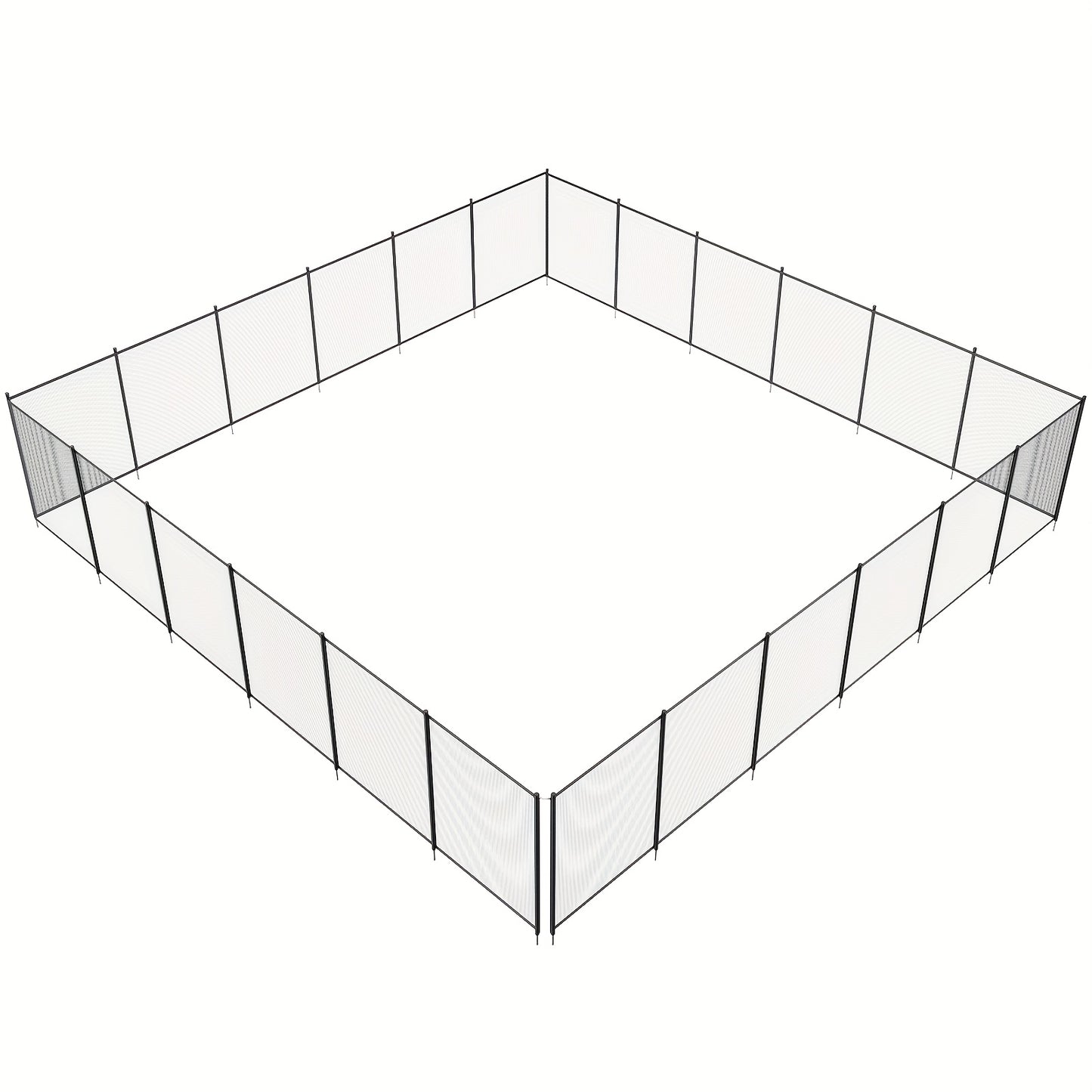 Zwembadhek – Zwembadafscheiding – Zwembadomheining – Pool Fence – Veiligheidshek – 4x72FT Zwart Roestvrijstaal – Duurzaam Materiaal – Eenvoudige Draadtensionering