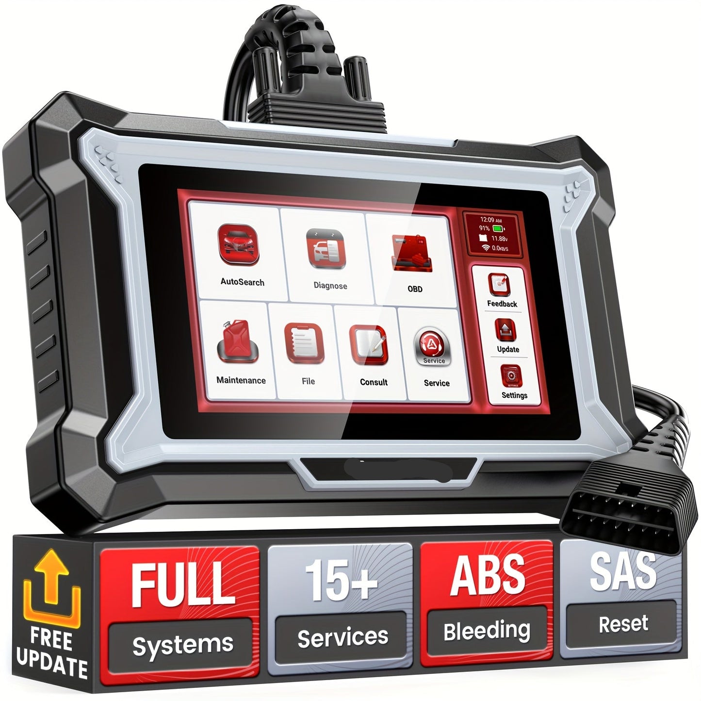 OBD2 Scanner – Auto Diagnose Tool – Foutcode Uitlezer – Wi-Fi Scanner – ABS Airbags Transmissie – Levenslange Updates – Draadloos Gebruik