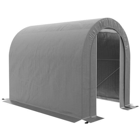 Tuinberging – Tuinhuis – Opbergkast – Fietsenstalling – Buitenberging – Waterdichte PE Hoes – Verzinkt Metalen Frame – 239x159x190 cm – Grijs