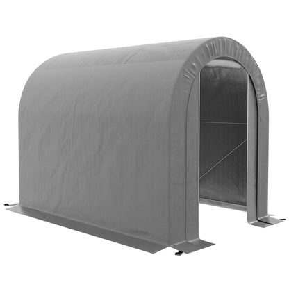 Tuinhuis – Fietsenstalling – Tuinschuur – Buitenberging – Opslagtent – Met Gegalvaniseerd Stalen Frame – Afm. 240x160x190 cm – Grijs – Waterbestendig – Stevig