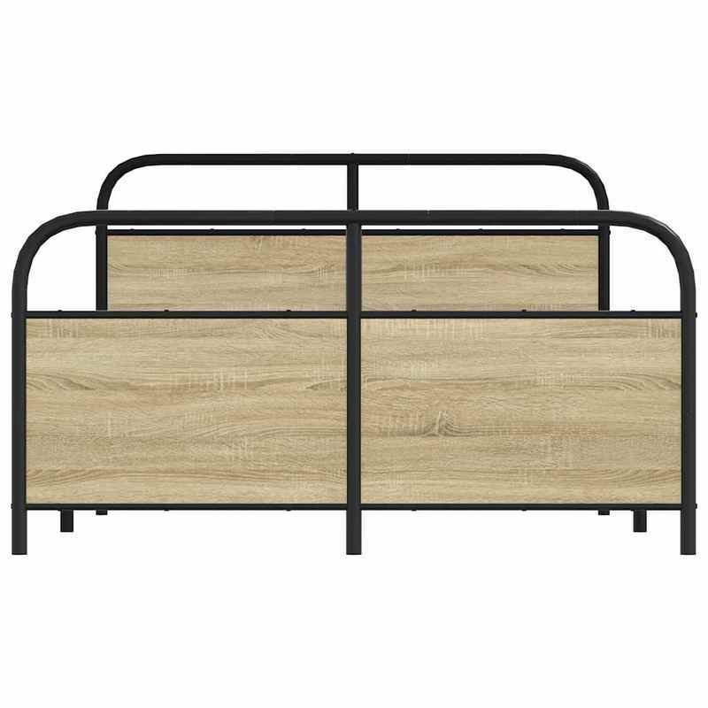 Single bed, Sonoma oak metal structure without mattress 140x200cm
