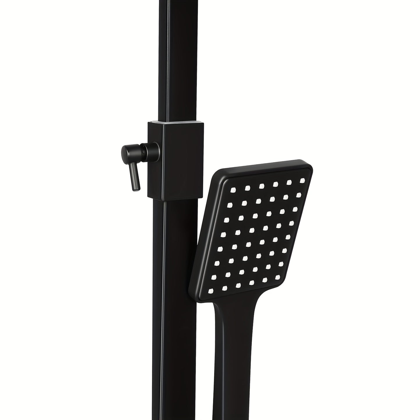 Regendouche – Douchesysteem – Douchekop – Doucheset – Douchekraan – Vierkante 30x30 cm Hoofddouche – Thermostaat Met Veiligheidsstop 38°C – RVS Matzwarte Afwerking