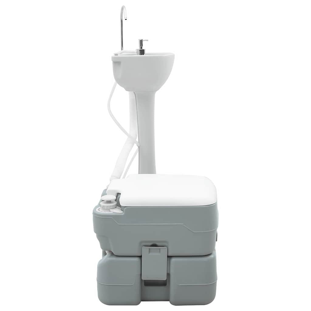 Campingtoilet – Mobiel Toilet – Draagbaar Toilet – Toiletemmer – Camping WC – Inclusief Handwasstation – Compact & Lichtgewicht – Duurzame Waterbestendige Kunststof