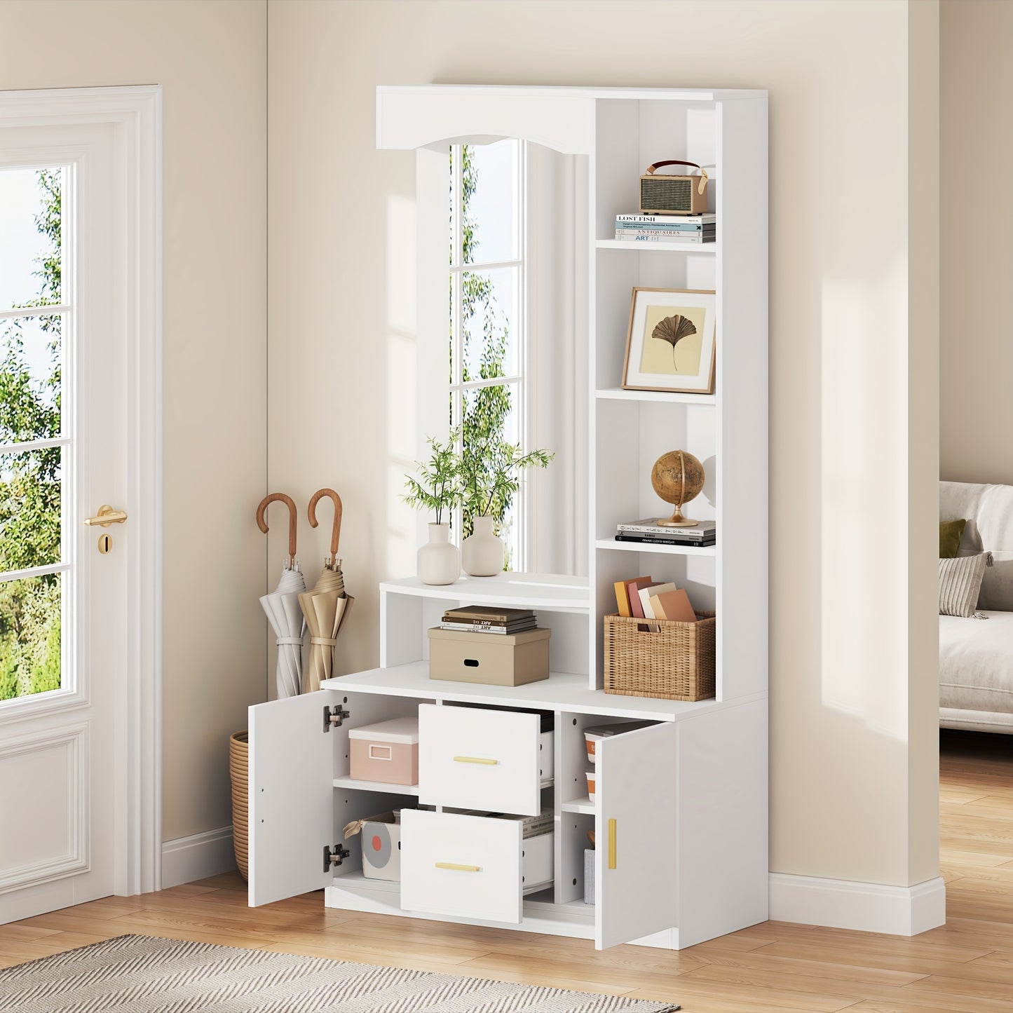 Salontafel – Koffietafel – Tafeltje – Woonkamertafel – Bijzettafel – Bamboe – Lichtgewicht – Ruime Opbergruimte – Modern Retro Design – Naturel Variant