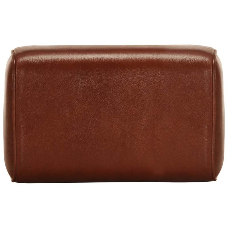 Gymnastics bench 38cm real leather and solid mango wood brown
