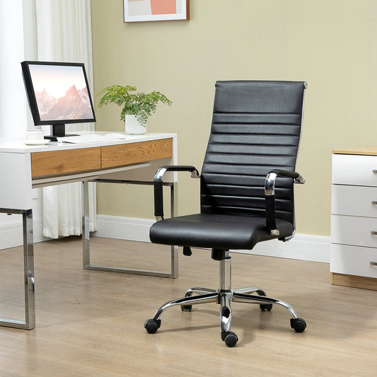 Bureaustoel – Office Chair – Kantoorstoel – Draaistoel – Ergonomische Stoel – Verstelbare Zithoogte – PU Kunstleer Met Foam Vulling
