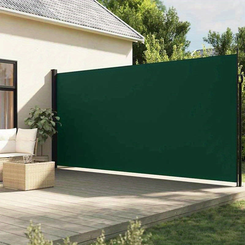 Zonnescherm Zijwand Uitrekbaar – Scherm Tuin Afsluiting – Windscherm Balkonscherm – Privacy Scherm Donkergroen – 220x500 cm – Duurzaam Waterbestendig Polyester
