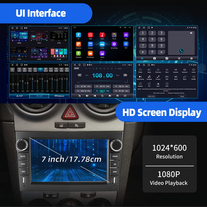 Android 14 Autoradio – Auto Stereo – Multimedia Speler – Navigatie Systeem – Touchscreen Radio – 7 Inch IPS Scherm – 4GB RAM + 64GB Opslag – Bluetooth Android Auto CarPlay