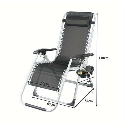 Verstelbare Loungestoel – Comfortabele Tuinstoel – Relaxstoel – Campingstoel – Stabiel Frame – Polyester Bekleding