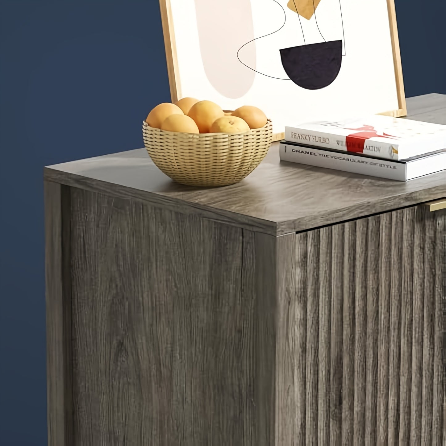 Dressoir – Buffetkast – Opbergkast – TV-meubel – Kast – Grijs – Verstelbare Planken – Compact 99x39x78 cm