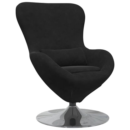 Fauteuil – Draaifauteuil – Lounge Stoel – Relaxstoel – Zwarte Stoel Zonder Voetenbank – Zacht Duurzaam Textiel – Draaibaar Ontwerp