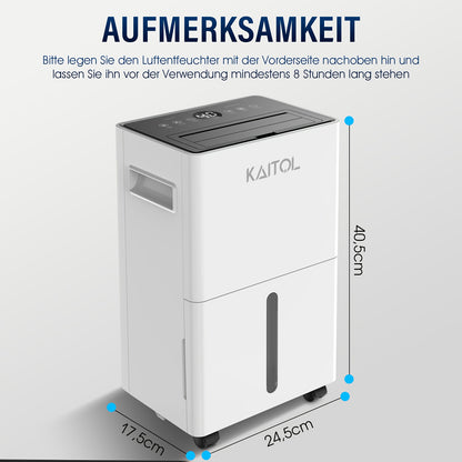 Luchtontvochtiger – Ontvochtiger – Vochtvreter – Aircoontvochtiger – Vochtabsorber – Stil en Compact – 8,5L Capaciteit per 24 uur – Wit