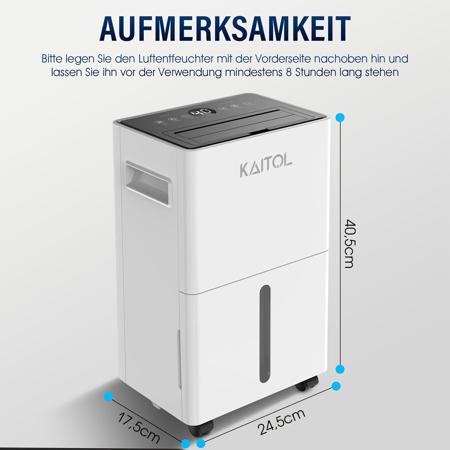 Luchtontvochtiger – Vochtvreter – Dehumidifier – Ontvochtiger – Vochtregelaar – 25L per dag capaciteit – Stil en Compact Design