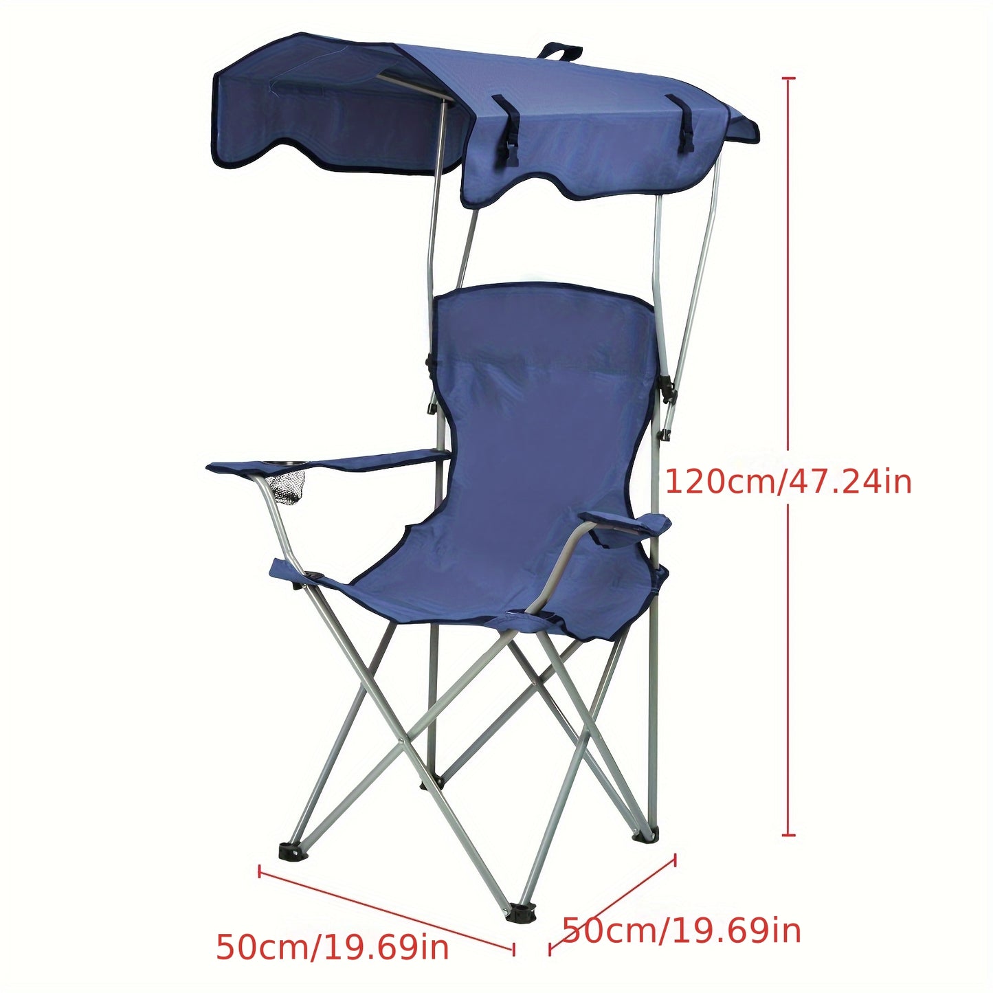 Strandstoel – Tuinstoel – Lounge Stoel – Ligstoel – Inklapbare Strandstoel – UPF 50+ Zonbescherming – Lichtgewicht Met Draagtas