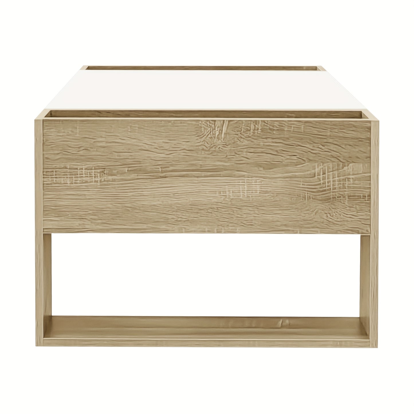 Salontafel – Koffietafel – Woonkamertafel – Bijzettafel – Tafel – Modern Design – 105x60x40 cm – Hardhout Met Glanzende Afwerking – Met Lades En Open Vakken