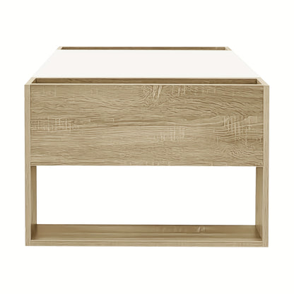 Salontafel – Koffietafel – Woonkamertafel – Bijzettafel – Tafel – Modern Design – 105x60x40 cm – Hardhout Met Glanzende Afwerking – Met Lades En Open Vakken
