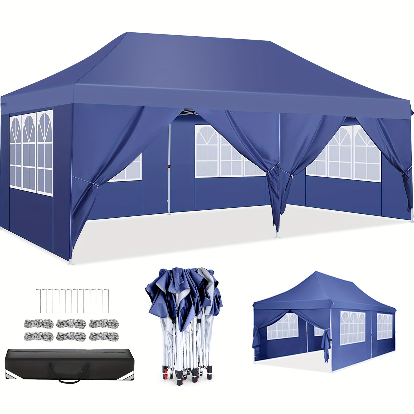 Pop-Up Tent – Vouwtent – Partytent – Markttent – Evenemententent – 3,05x6,1 Meter – Aluminium Frame