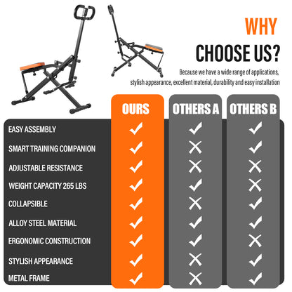 Roeitrainer – Roeimachine – Fitnessapparaat – Roeiapparaat – Opvouwbare Fitnessmachine – Volledige Lichaamstraining – Wolfraamstaal Frame – Max. 120 kg Belastbaar Gewicht