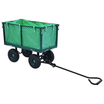 Bolderwagen – Bolderkar – Transportwagen – Tuinkar – Strandkar – Opvouwbaar – 349 kg Draagkracht – Grote All-Terrain Wielen – Groen