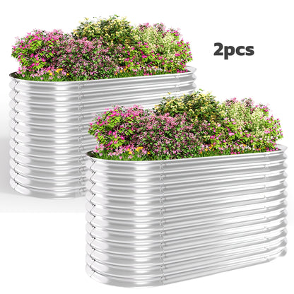 Hoogtebak Tuin – Verhoogd Plantenbed – Moestuinbak – Kruidenbak – Bloembak – Metalen Set – Roestbestendig – Ergonomisch Hoog – 160x80x80 cm