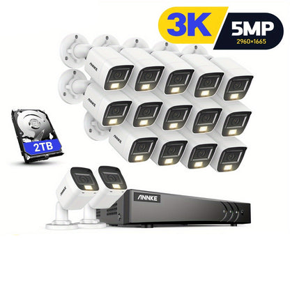 Beveiligingssysteem 5MP – Bewakingscamera – CCTV Camera – Surveillance Kit – Veiligheidsset 2TB HDD – AI Bewegingsdetectie – Smart Dual Light Nachtzicht