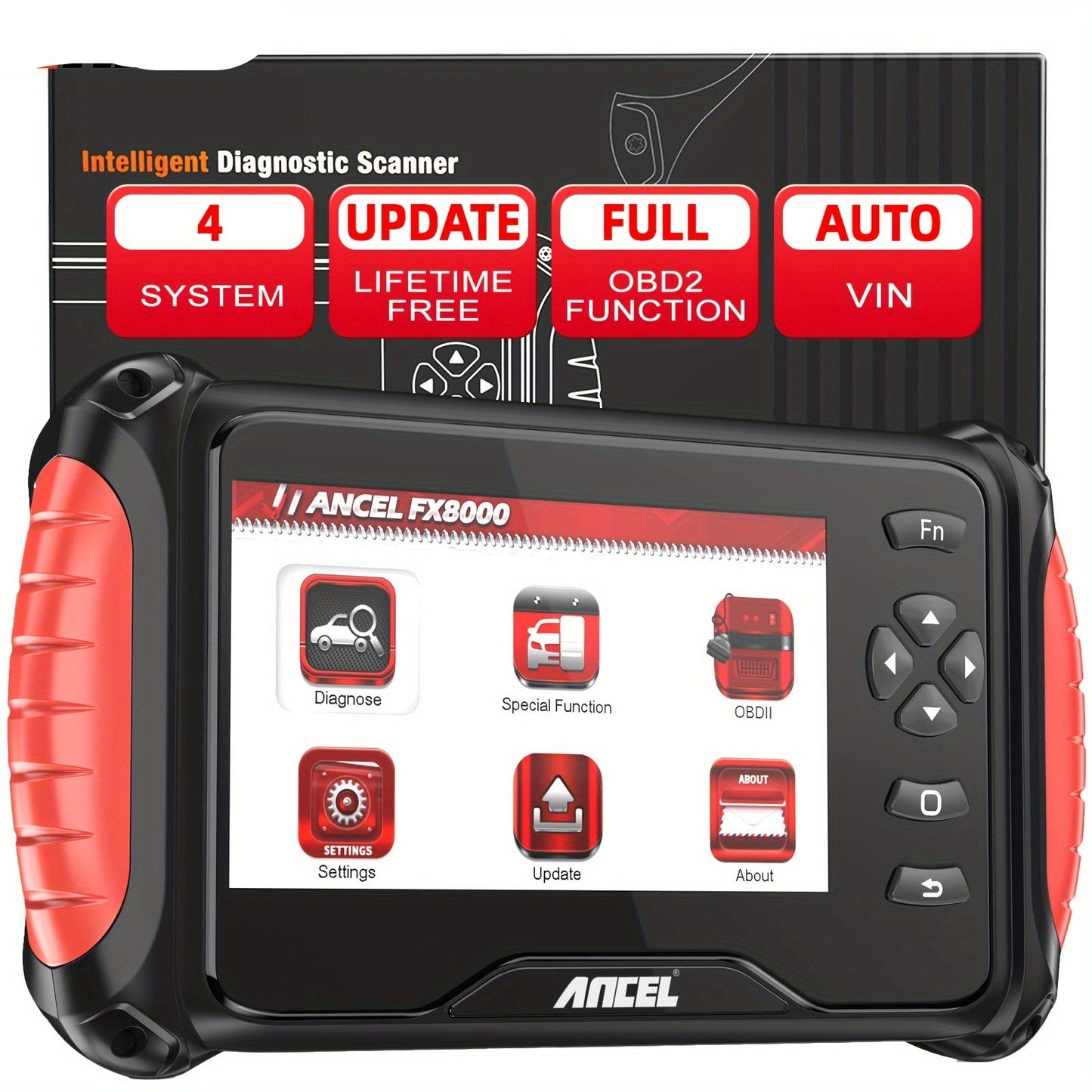 OBD2 Codelezer – Foutcode Scanner – Auto Diagnosetool – Foutcodes Uitlezen – WiFi Updates – Real-Time Dataweergave – USB Voeding Zonder Batterij