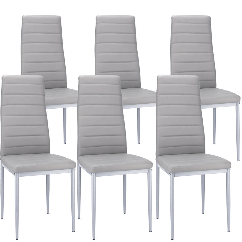 6 x VERUM Gray Eco-Leather Chair