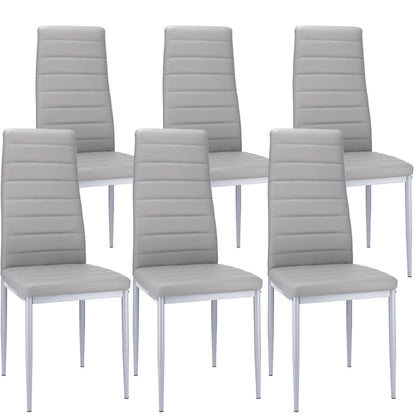 6 x VERUM Gray Eco-Leather Chair