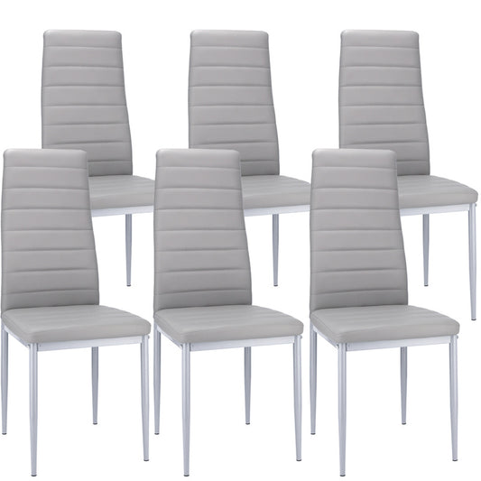 6 x VERUM Gray Eco-Leather Chair
