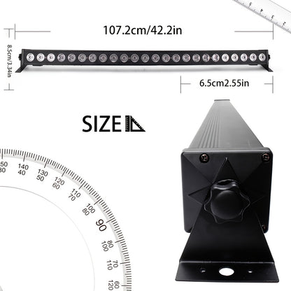 LED Disco Lamp – Discolamp – Feestverlichting – Podiumverlichting – DJ Licht – 2 Stuks 24 LED RGB – 120W Vermogen Met DMX Aansturing