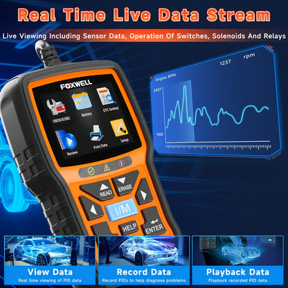 OBD2 Scanner – Diagnostische Scanner – Foutcode Lezer – Batterijtester – Auto Diagnosetool – 12V Batterijtest Met Cold Cranking Amps – Check Engine Light Reset