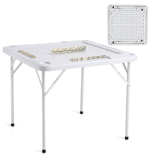 Mahjongtafel – Speeltafel – Kaarttafel – Inklapbare Tafel – Bordspel Tafel – Waterbestendig PE Materiaal – 4 Bekerhouders & Chiplades