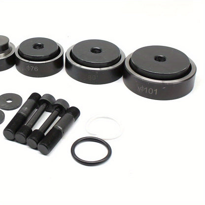 Hydraulische Pers – Hydraulische Platenpons – Werkplaatspers – Persgereedschap – Perstang – 8 Ton Kracht – 6 Verschillende Ponsmaten 22-60mm – Robuust Kunststof Gecoat Stalen Frame