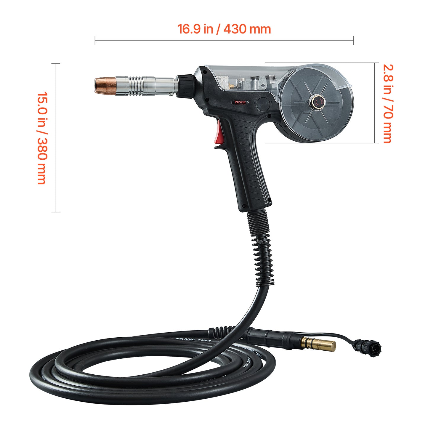 Spoolgun – Laspistool – Draadvoeding – Lasapparaat – MIG Spool Gun – 6 Meter Kabel – Real-Time Draadmonitoring – Lichtgewicht Ergonomisch Design