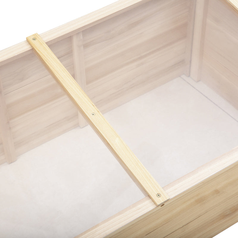 Kweekkas – Broeikas – Tuinkas – Kweekbak – Moestuinkas – Natuurlijke Grenenhouten Frame – Polycarbonaat Platen – Compact 100x50x35 cm – Sluitbaar Dak met Ventilatie