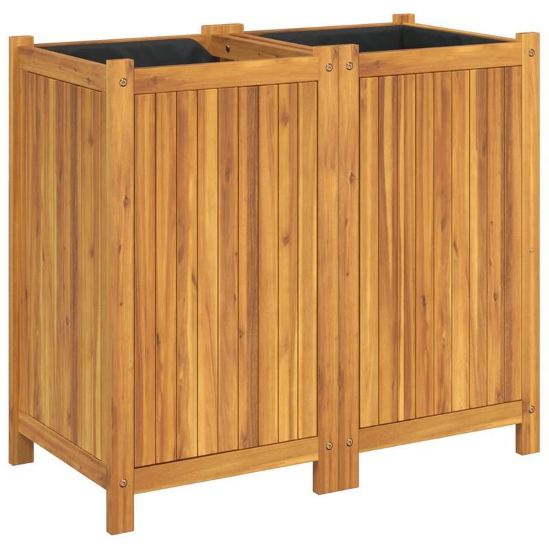 Plantenbak – Bloempot – Plantenpot – Plantenzuil – Tuinbak – Solide Acaciahout – Afmeting 84x42x75 cm