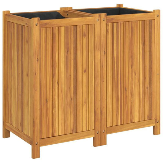 Plantenbak – Bloempot – Plantenpot – Plantenzuil – Tuinbak – Solide Acaciahout – Afmeting 84x42x75 cm