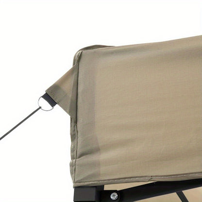Large Pop-Up Party Tent with 2 Side Panels - Beige Canopy with Zippered Doors, Spacious Instant Shelter for Weddings, Birthdays, BBQs, & Beach Events - Lightweight & Portable with Sturdy Frame, Easy Setup, Ideal for Backyard,