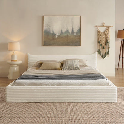Uitschuifbed – Slaapbank – Bedbank – Kinderbed – Logeerbed – Extra Lang 90x200 cm – Plush Matras Compatibel – Ruimtebesparend Wit Design