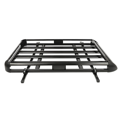 Dakkofferdrager – Dakdrager – Dakraildrager – Autodakdrager – Bagagedrager – Verstelbaar 100-140 cm – Maximaal 150 kg Draagvermogen – Aluminium Zwart