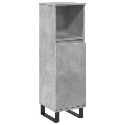 Badkamermeubel – Badmeubelset – Wastafelmeubel – Badkamerkast – Onderbouwkast – Betonlook Grijs – Duurzaam Hout – 3-delige Set