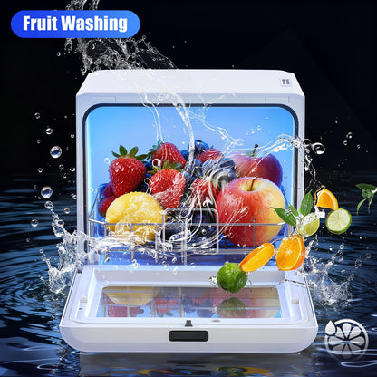 Draagbare Aanrechtvaatwasser – Mini Vaatwasser – Compacte Afwasmachine – Tafelmodel Vaatwasser – Mobiele Vaatwasser – 5-in-1 Wasprogramma’s – Zelfaanzuigend Water Systeem