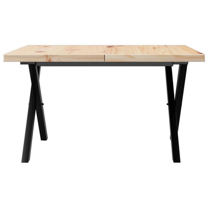 Modern X-Frame Coffee Table - Heavy-Duty Pine Wood & Steel Construction, Lightweight Living Room Center Table, Easy Assembly, Minimalist Industrial Design for Indoor/Outdoor Use - Space-Saving Furniture for Apartments, Houses