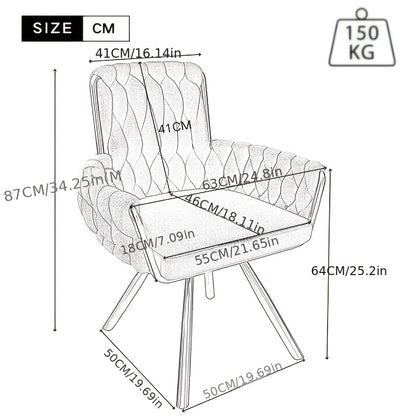 Eetkamerstoel – Stoel – Zitten – Hocker – Kruk – Modern Grijs met Gouden Accenten – Comfortabele Katoenen Vulling – Onderhoudsvriendelijk Zonder Hout
