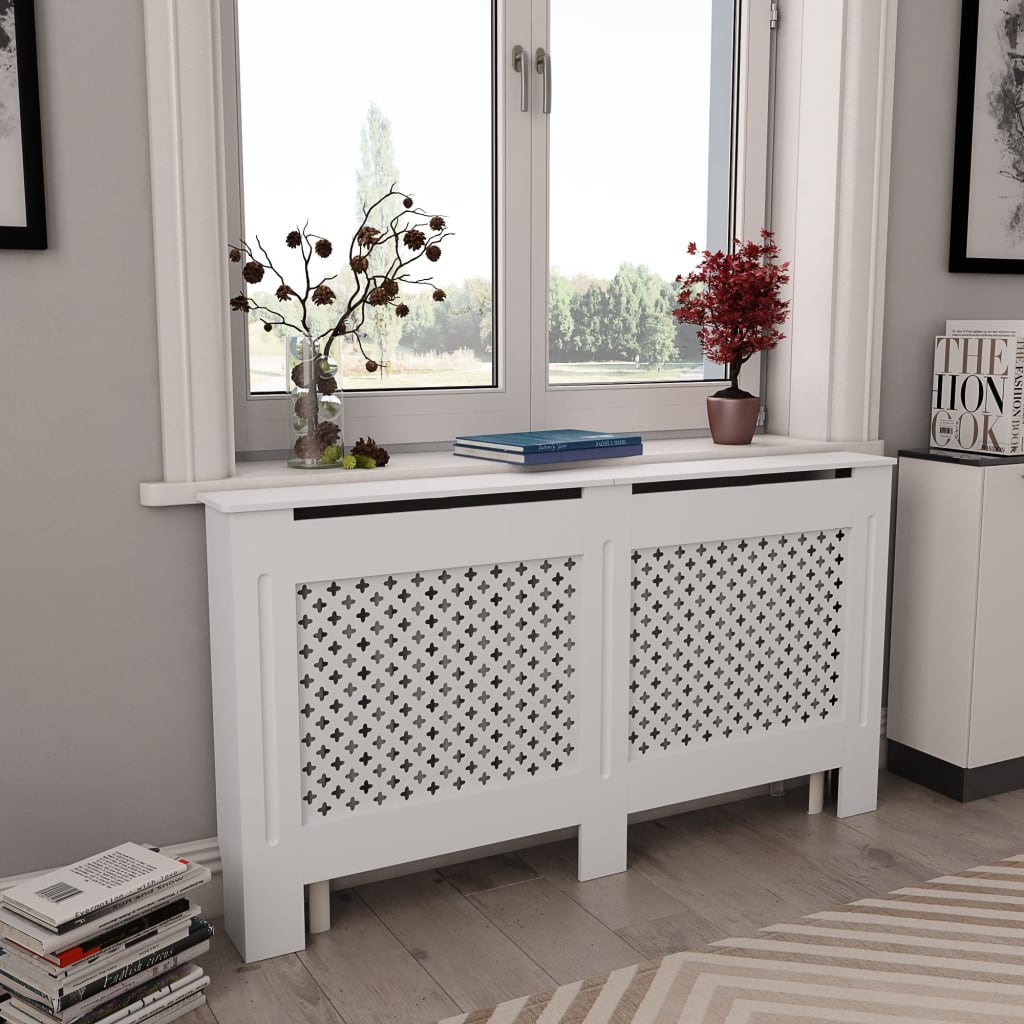 Radiatorombouw – Radiatoromkasting – Radiatorbekleding – Verwarmingsombouw – MDF – 152x19x82 cm – Modern Strak Design